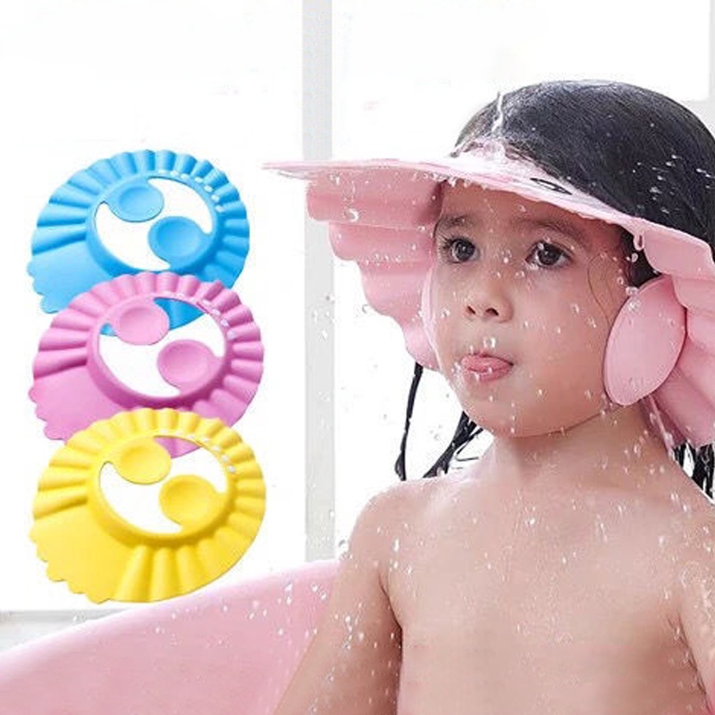 Topi Keramas Anak Bayi Pelindung Mata Kids Shower Cap/C6-139