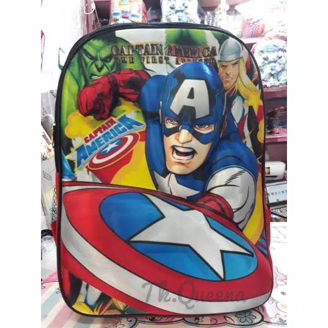 tas anak karakter kapten marvel tas anak rangsel sd tas anak 3 dimensi