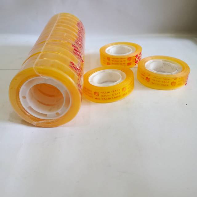 

Selotip / solatip / lakban / isolasi bening kecil tebal nachi 12mm x 25m