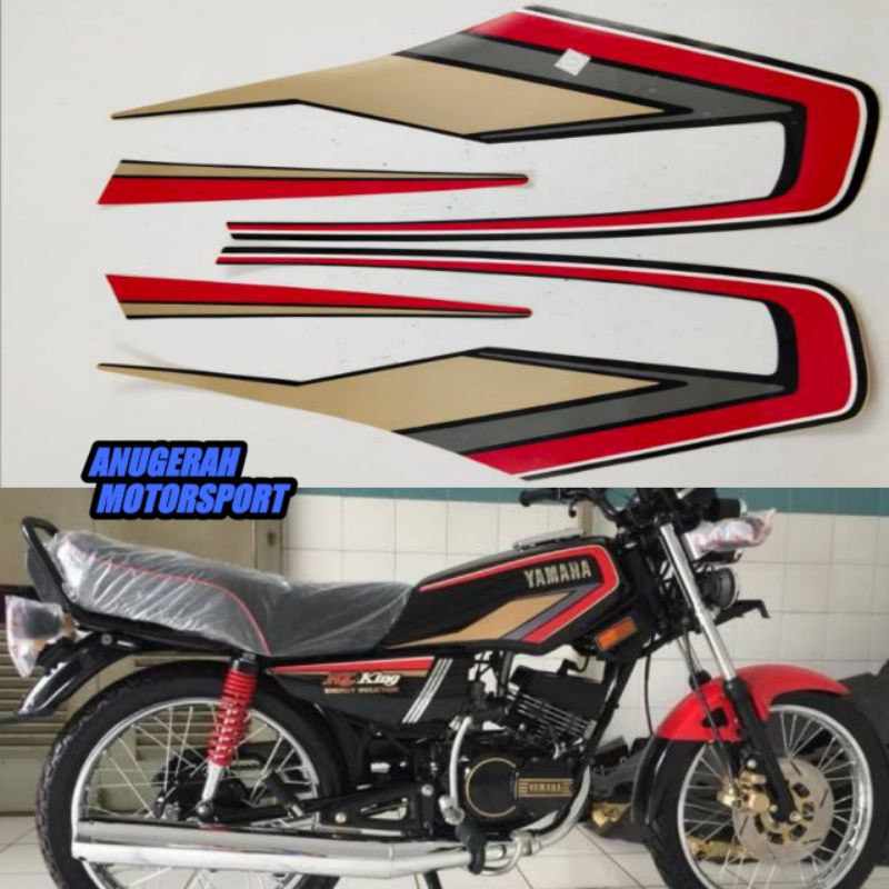 striping / sticker lis body Yamaha RX-King / rx  king hitam merah 1992