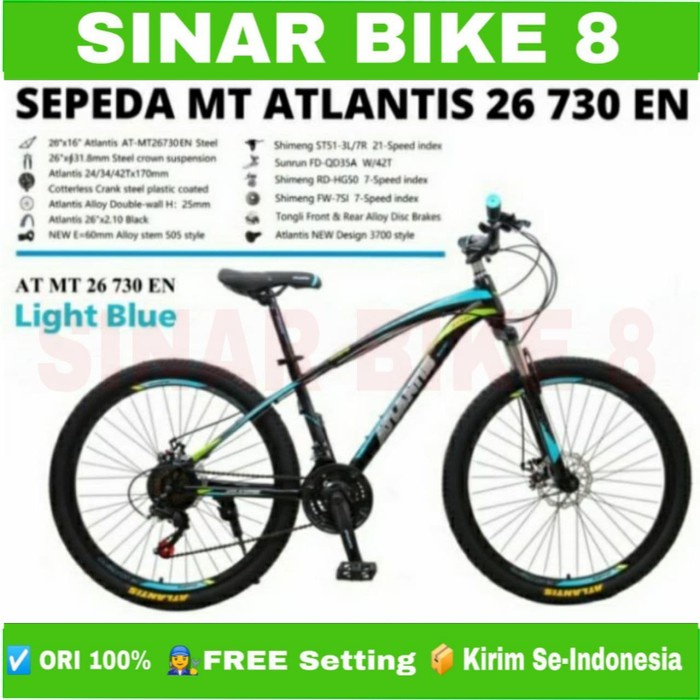 Sepeda Gunung Ukuran 24&quot; 26&quot; dan 27.5&quot; Inch MTB ATLANTIS 730