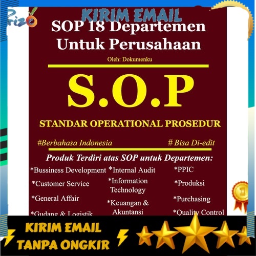 Jual CONTOH SOP PERUSAHAAN LENGKAP / SOP ORGANISASI KOMPLIT / SOP ...