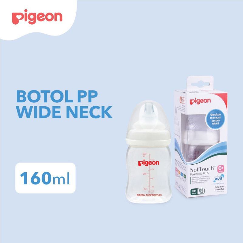 PIGEON Botol Susu SofTouch Peristaltic Plus Wide Neck 160ml