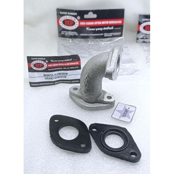 Insulator-Manipul-Manifold-Intake karburator honda astrea grand legenda supra model lurus dan bengkok