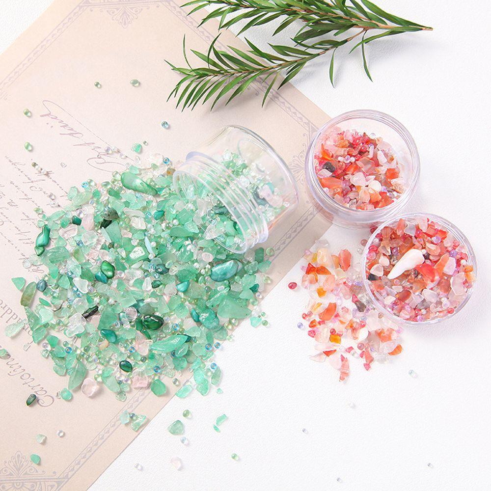AUGUSTINA Agustina Nail Charms AB 1kotak Membuat Perhiasan Ornamen Manikur Aksesoris DIY Craft 3D Nail Art Dekorasi