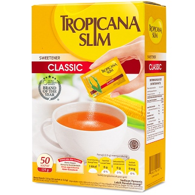 

Tropicana Slim Sweetener Classic 50 Sachet - Pemanis untuk Bantu Batasi Gula