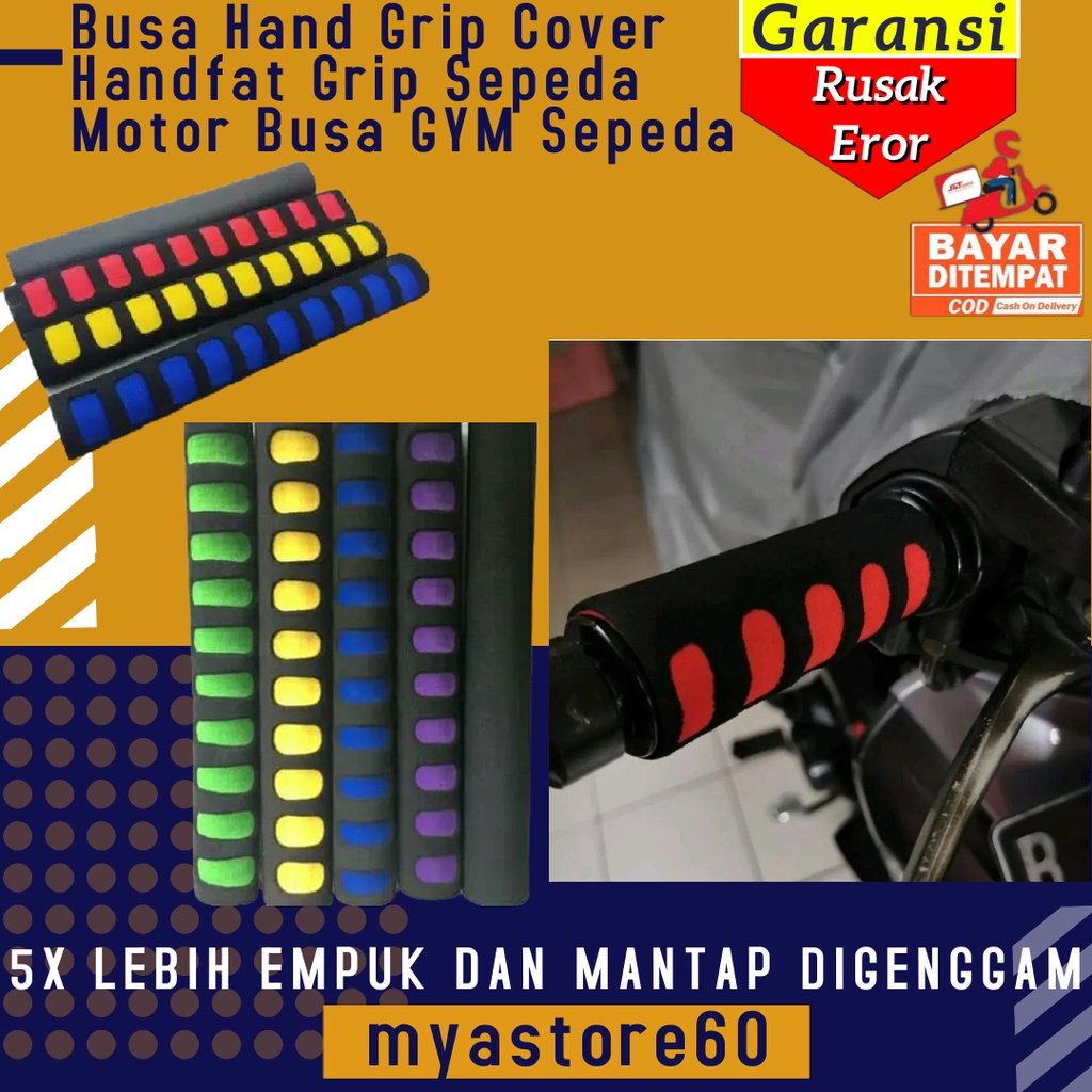 Busa Hand Grip Handgrip Cover Handfat Hand Fat Grip Sepeda Motor Busa GYM Sepeda Busa Pegangan Multifungsi Universal