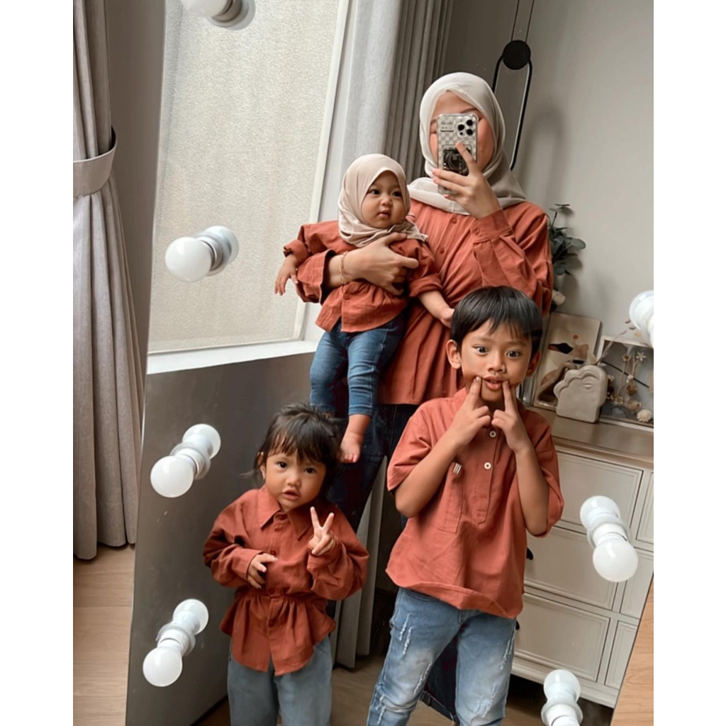 Oclo Kids Asheer Shirt Couple Mom Kids '-Pakaian Couple Mom and Kids