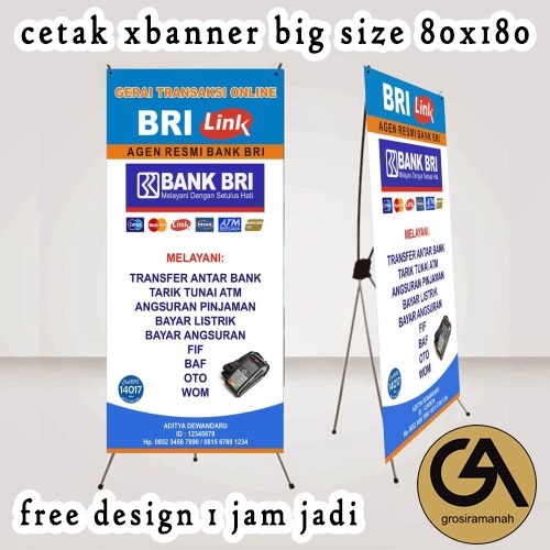 cetak banner xbanner promosi pernikahan wisuda wedding  80cm x180cm free custom design grafis 1jam jadi grosiramanah