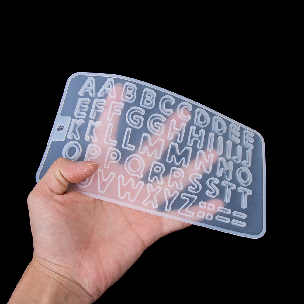 Suyou Cetakan Resin Epoksi Uv Bentuk Huruf Bahan Silikon Untuk Membuat Gantungan Kunci / Perhiasan Diy