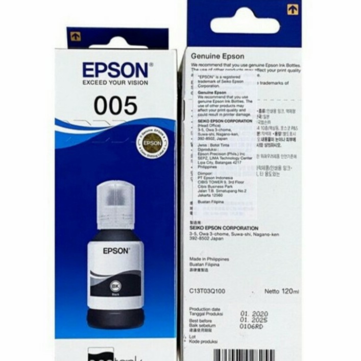 Tinta Epson 005 Black untuk printer Epson M1100 M1120 M2140