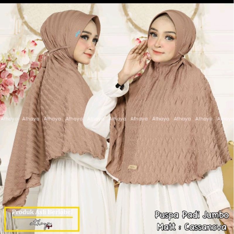 [Original Athaya]XXL PET PLISKET PADI ••jilbab instan pet plisket padi••kerudung instan cassanova