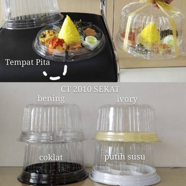 Mika tumpeng mini sekat 8 dengan 4 variasi warna( isi 10pcs)