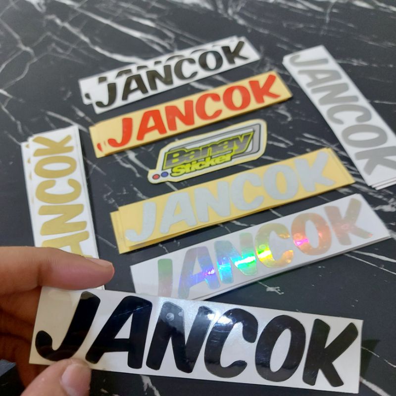 STICKER JANCOK CUTTING