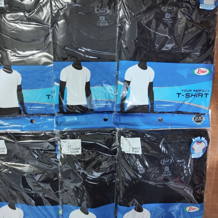 KAOS OBLONG RIDER HITAM O NECK / OBLONG HITAM RIDER / OBLONG PRIA - S
