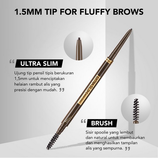 ⭐ BAGUS ⭐ YOU EXTRA SLIM BROW PENCIL | Chocolate Dark Brown Ash Brown