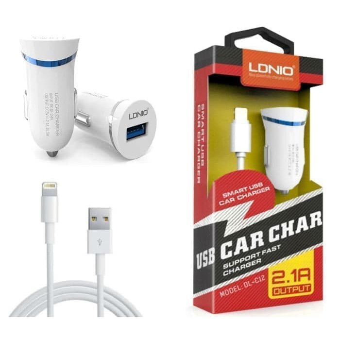 CAR CHARGER - CHARGER MOBIL LDNIO DL-C12 Plus CABLE MICRO USB