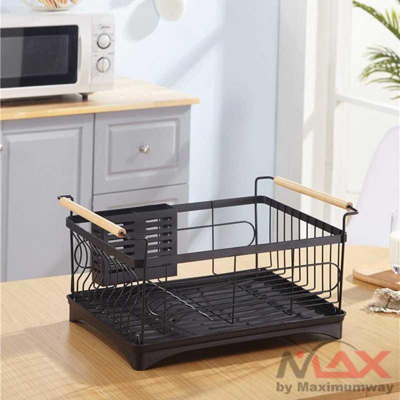 PAMIJUJU Rak Pengering Cuci Piring Kitchen Drain Basket - MYHY001 Warna Hitam