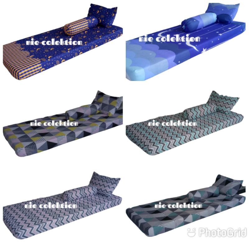 Sprei set sprei sudut karet size 90x200/120x200