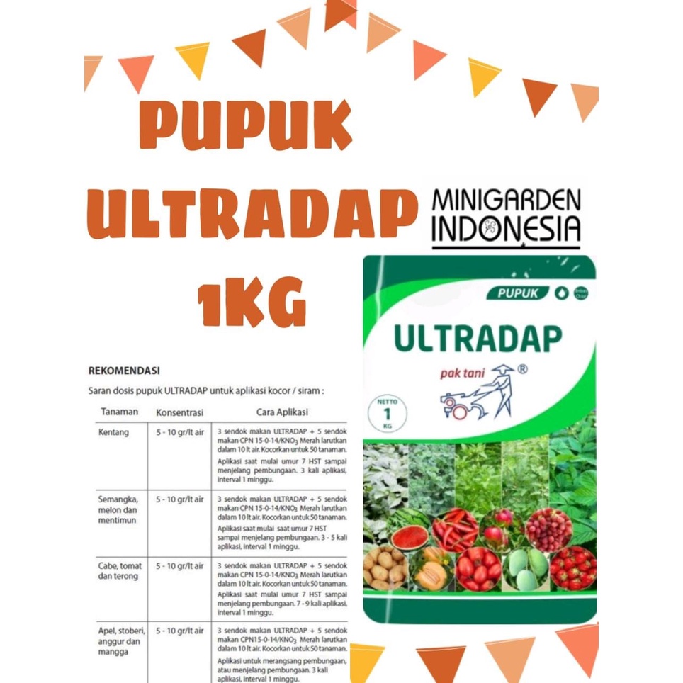 PUPUK ULTRADAP 1 KG PUPUK SAYUR DAUN HIDROPONIK NITROGEN PHOSPHATE