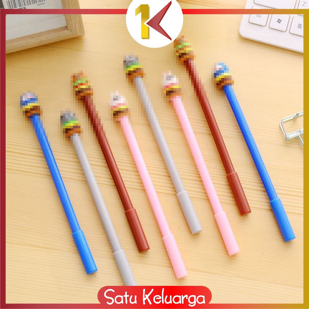 

SK-A7 Pena Hamburger Cartoon/Pulpen Burger Unik/Pen Burger Kartun Line Stationary