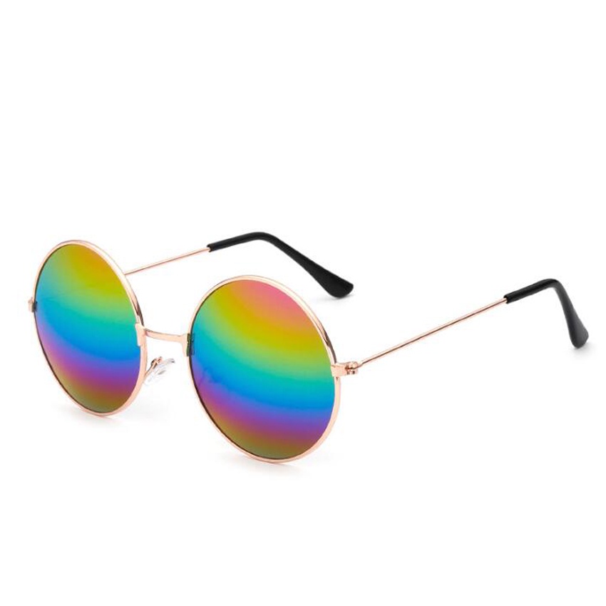 (COD) Kacamata Fashion Frame Kacamata Bulat Metal Vintage Sunglasses Colours MALL SHOPPING