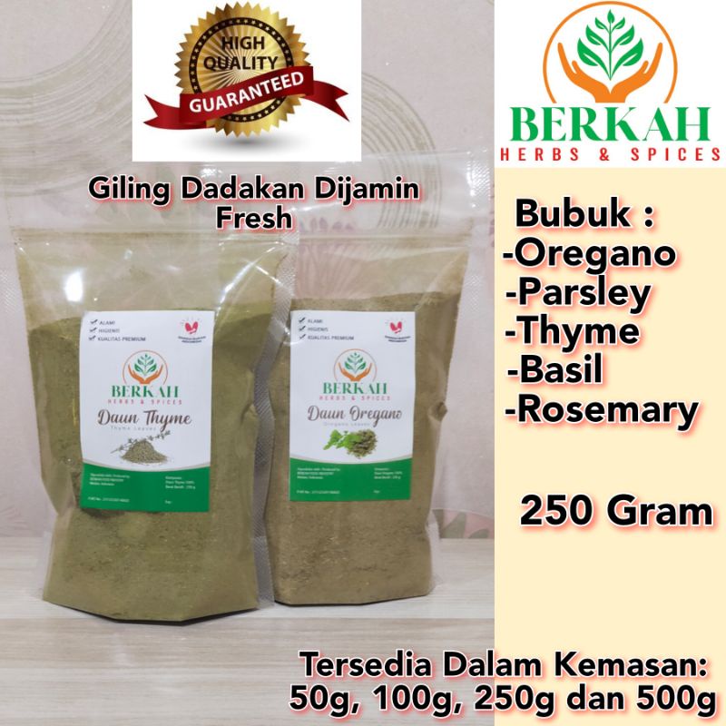 

Basil Bubuk Berkah 250gr Kualitas Premium Wangi Halal Tanpa Pengawet