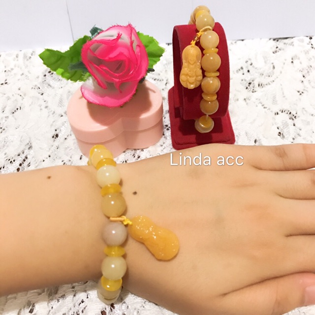 gelang giok asli gelang giok warna kuning dan hijo