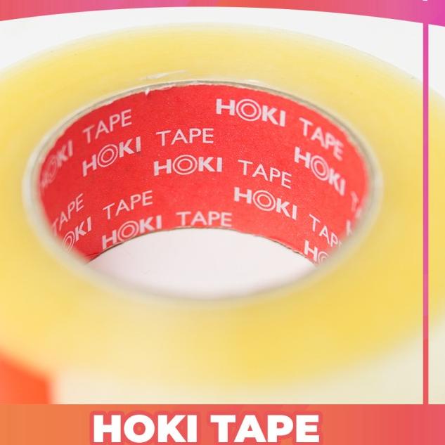 

♘ Lakban Putih Bening Packing 48mm x 300 Yard Merk Hoki Tape Jumbo ✰