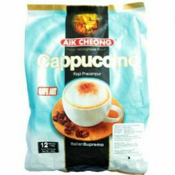 

AIK CHEONG Kopi Pracampur CAPPUCINO cafe art IMPORT ( 12 sachets ) 300gr.