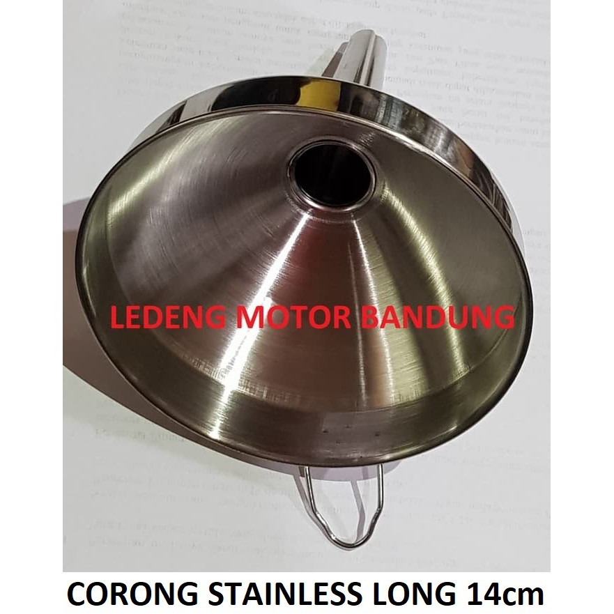 CSL14 Corong Stainless Steel Besi Kuat Panjang Funnel Long 14cm