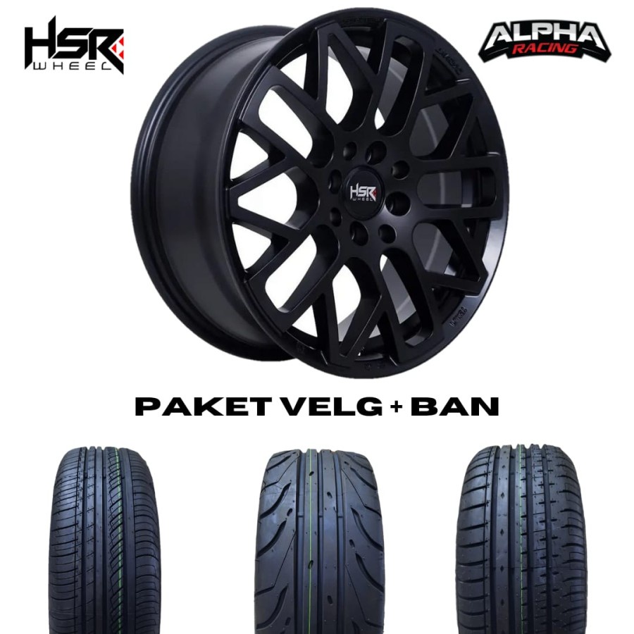 Paket Velg Dan Ban Mobil Ring15 Hsr Kaway+Ban Accelera 185 60 15 ecoplush