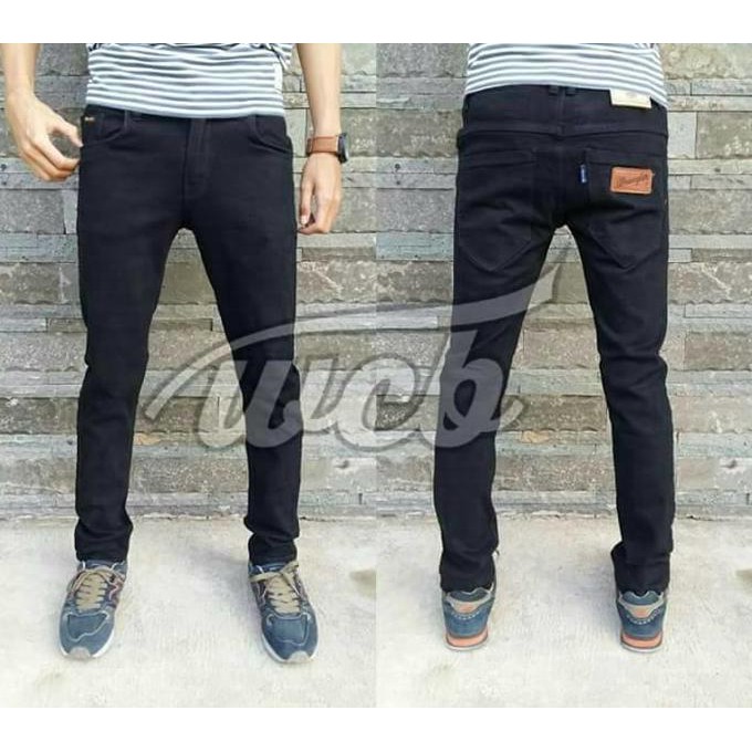 Diskon Celana Jeans Pria Wrangler Slim Fit Bioblitz Keren / Biru Muda Terbaru
