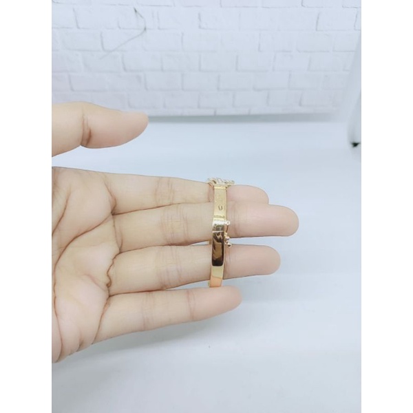 GELANG PERAK ASLI 925 SILVER LAPIS EMAS/GELANG BANGLE COR MP FULL/ASLI SILVER/GELANG FASHION WANITA