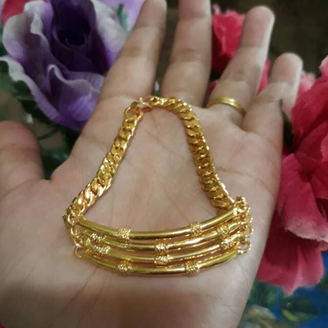 Gelang lapis emas 24karat