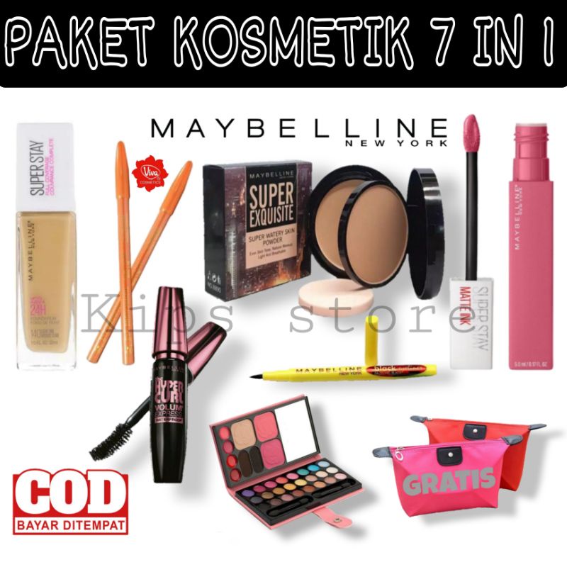 Maybelline Fit Me / Paket Komplit Maybelline Fit Me / Paket Makeup Maybelline / Foundation stay 7 IN