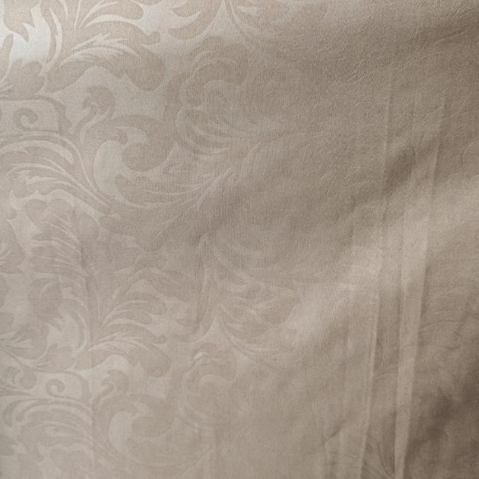 Buruan Serbu] Kain Bahan Sprei/Gorden Embos Motif/Emboss Polos Krem/Cream 1M - Cream Mahkota