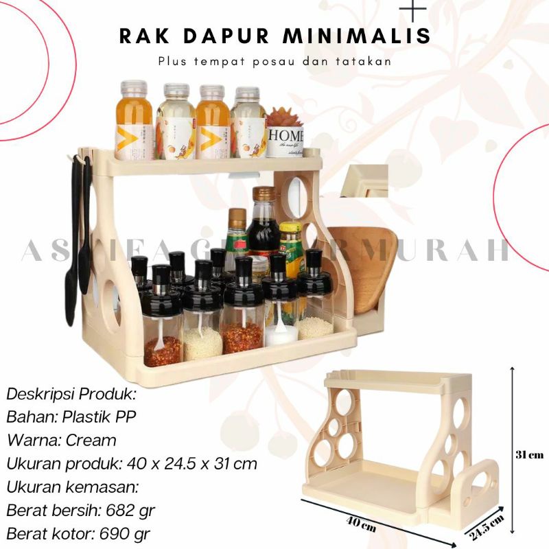 (MURAH) rak bumbu dapur/rak bumbu dapur susun/tempat pisau dapur/tempat bumbu set