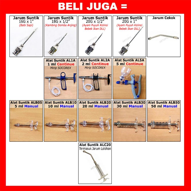 Jarum Suntik Hewan Besar 16G x 1 inch Vaksin Ternak Sapi Babi Vet Needle Stainless Steel