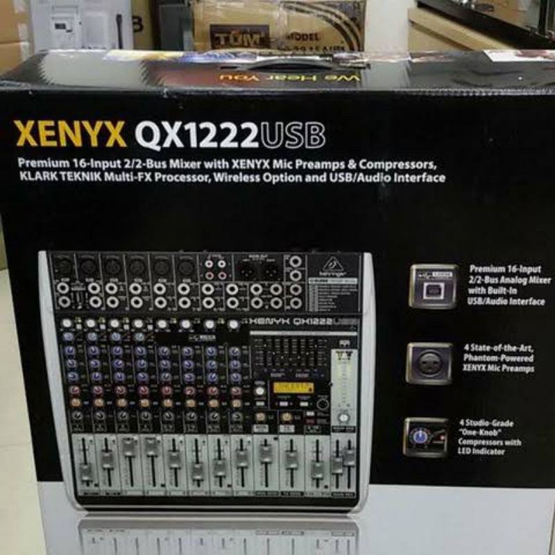 MIXER AUDIO BEHRINGER QX1222USB MIXER AUDIO WITH SOUNDCARD QX 1222 USB