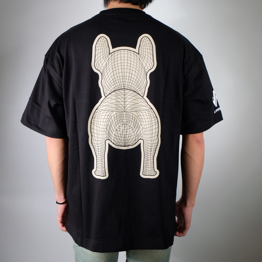 Lifework Silket LA Dog Oversize Tee Black 100% Original