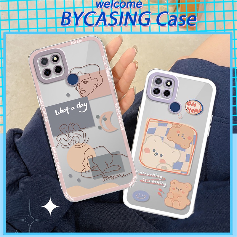 Soft Case Silikon Desain Beruang Abstrak Untuk Realme C25Y C21Y C35 C31 C2 C11 2021 C25 C25S C15 C12 C3 Realme 8i 9i Realme5 5i 6i Narzo 30A