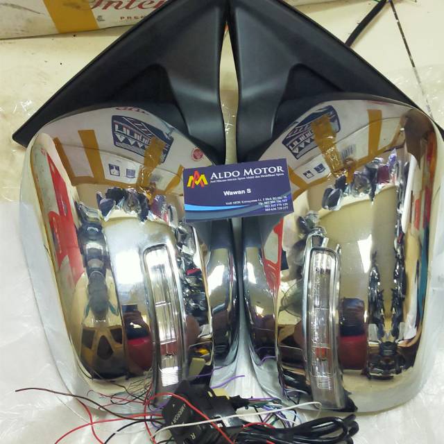 UPGRADE SPION TRITON RETRACTABLE+SAKLAR SWITCH MIRROR RETRACTABLE