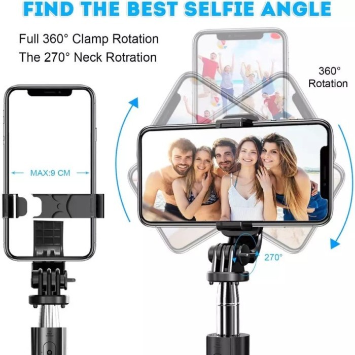 Tongsis Selfie Stick L02 3in 1 Tripod&amp;Bluetood Shutter Original