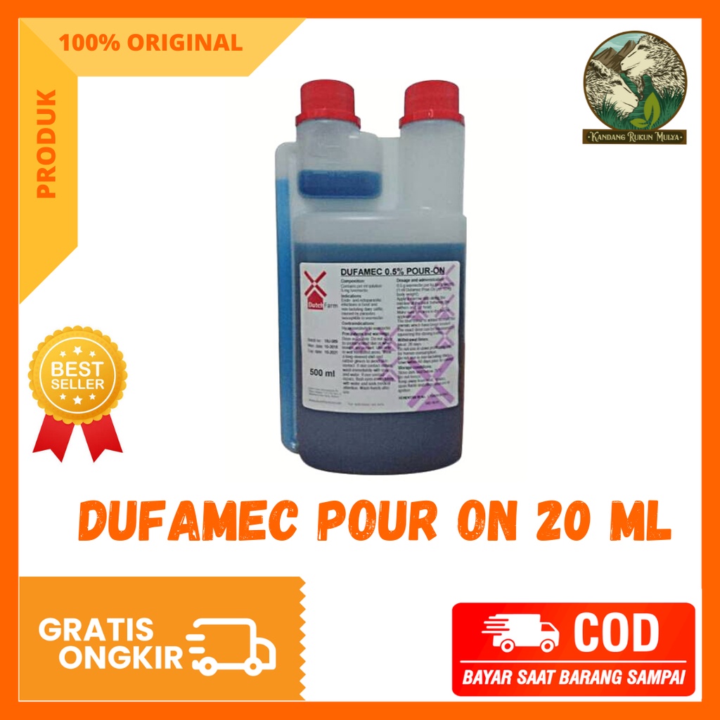 Dufamec Pour On 20 Ml Ampuh Basmi Kutu Gudik Dan Parasit Lainya
