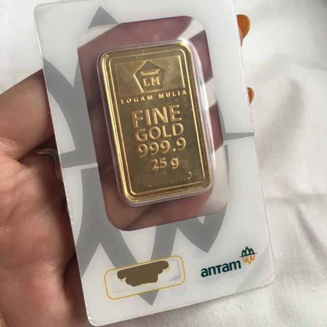 Emas Logam Mulia Antam 25gram Emas Batang Certicard