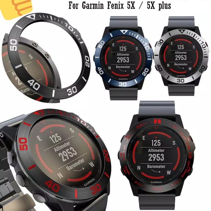 Metal Bezel ring casing case Garmin Fenix 5X PLUS STAINLESS STEEL besi