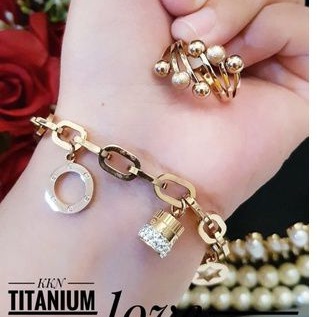 TiTanium set gelang cincin QA16