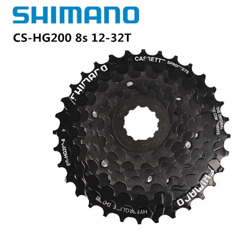 SHIMANO Sprocket Roadbike HG-2OO 12 32T  Gir Cassette Slop 8-Speed Sepeda Gunung