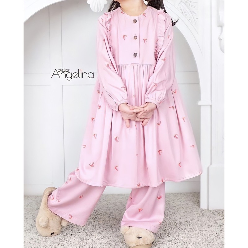 Atelier angelina (Little Zahra 1-2 tahun) Motif Watermelon pink